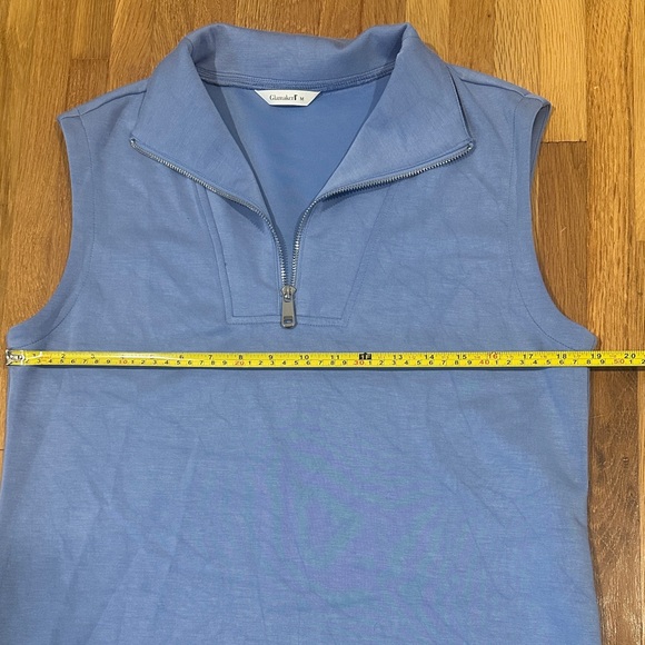 Glamaker | Women’s Periwinkle/Blue Sleeveless Zip-Up Top and Shorts Set - Picture 6 of 14